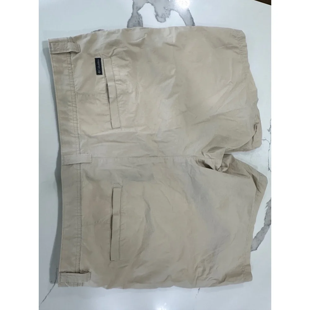 Columbia Sportswear Mens Tan Khaki‎ Cotton Hiking Casual Shorts 38W 8L
